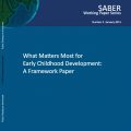 What Matters Most for Early Childhood Development: A Framework Paper