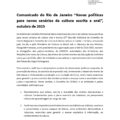 Comunicado do Rio de Janeiro “Novas políticas  para novos cenários da cultura escrita e oral”